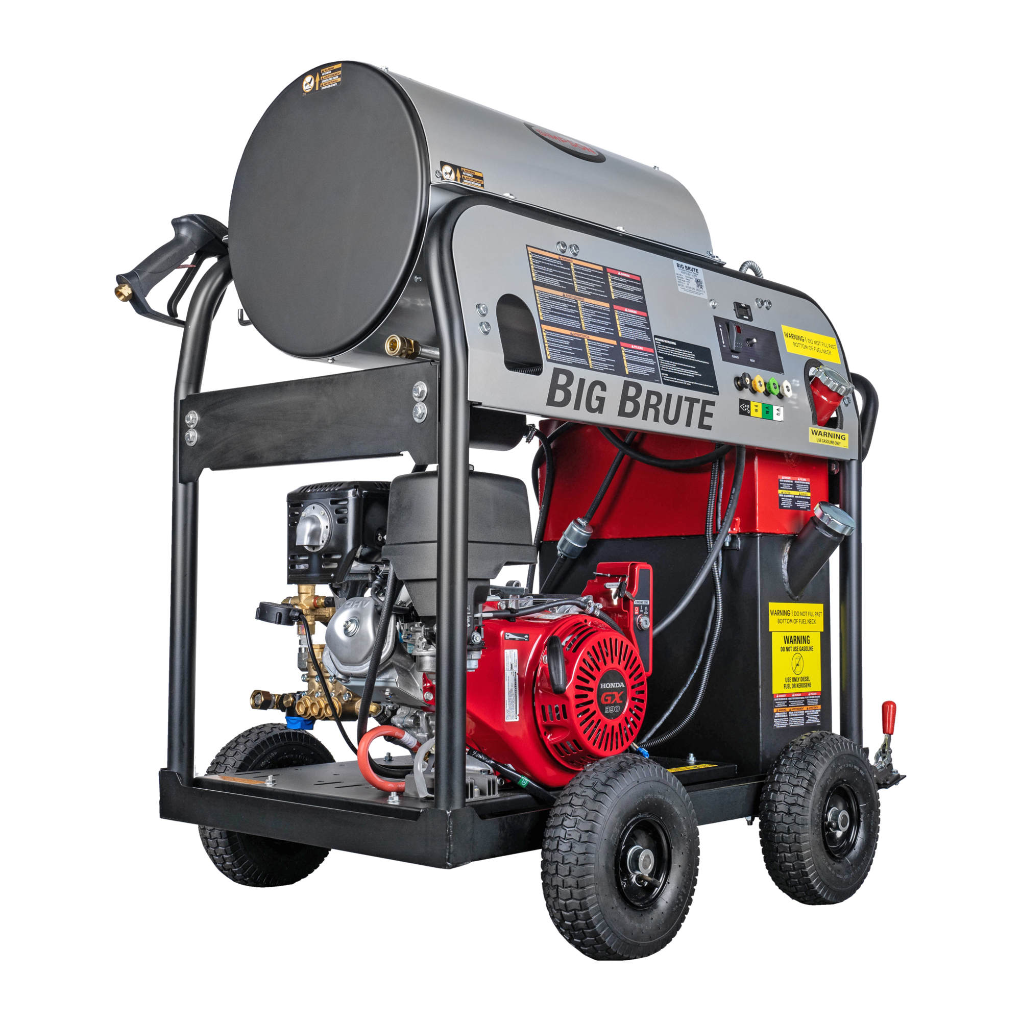 Simpson Big Brute Gas Hot Water Pressure Washer with Honda GX390 Engine, 4000 PSI, 4.0 GPM, Model# BB4040232E